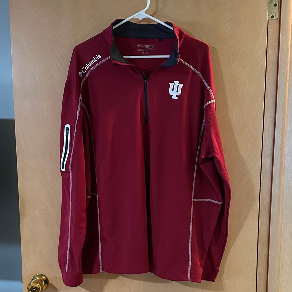 Columbia Long-Sleeve Quarter-Zip with IU Emblem